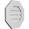 Ekena Millwork Octagonal Surface Mount PVC Gable Vent: Non-Functional, w/ 3-1/2"W x 1"P Standard Frame, 18"W x 18"H GVPOC18X1801SN - alternate 2